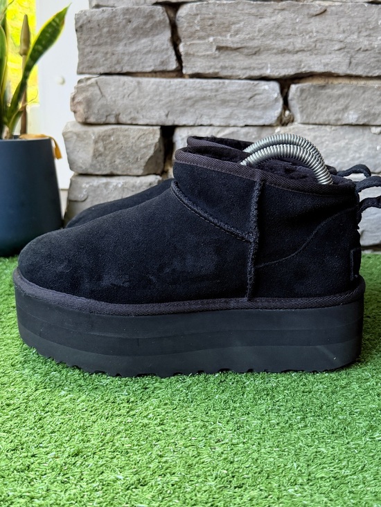 UGG Shoes - UGG Classic Ultra Mini Platform Black Suede Women’s Boots